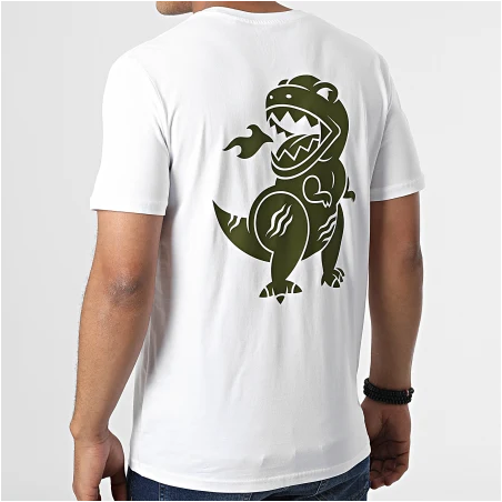 Sale Môme Tee Shirt Rex Vert Kaki