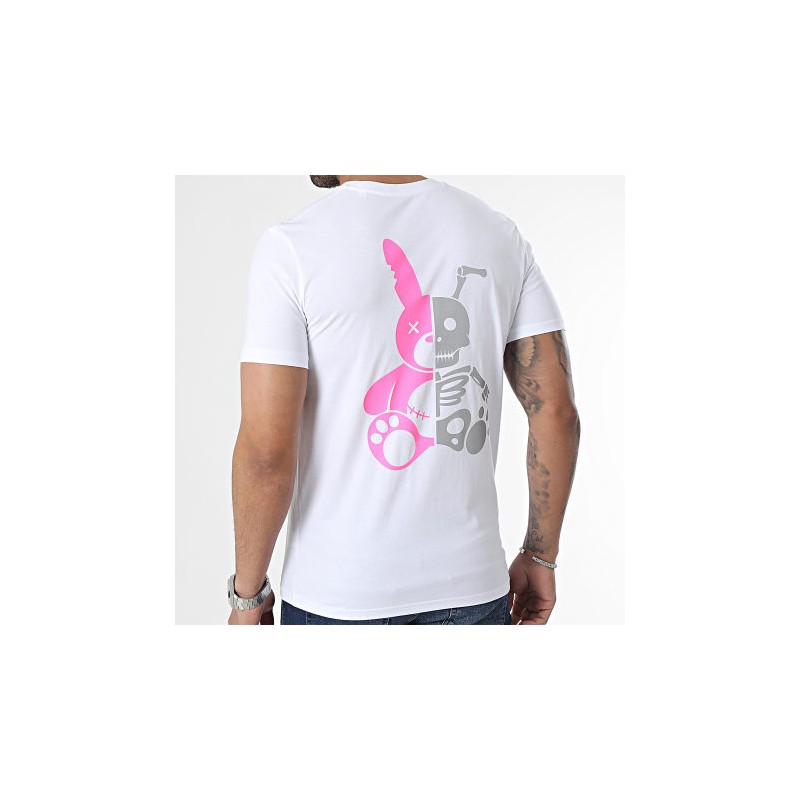 Sale Môme Tee Shirt Skeleton Lapin Blanc/Rose